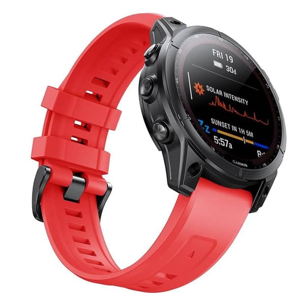 Sport Kellon ranneke Garmin Fenix 7S - punainen