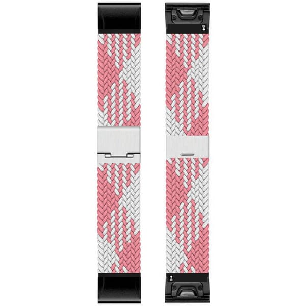 Punottu Kellon ranneke Garmin Instinct 3 (45mm) - Pinkwhite