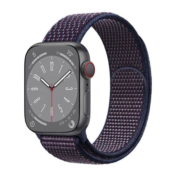 Nylon Urrem til Apple Watch 8 (45mm) - Indigo