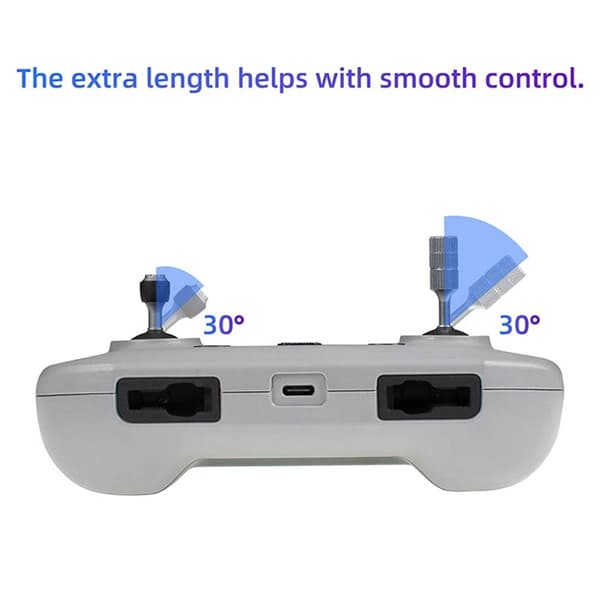 Joysticks ekstra lang 2i1 for til DJI RC 2 håndkontroll - Sølv