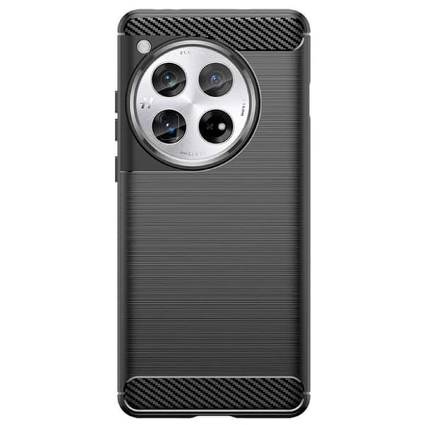 BÃ¸rstet silikone cover til OnePlus 12R - Sort