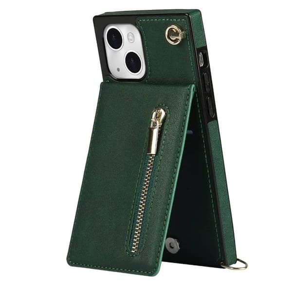 Zipper kaulakorukotelo Apple iPhone 13 Mini - VihreÃ¤