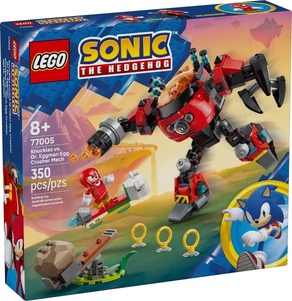 LEGO 77005 Knuckles mod dr. Eggmans Egg Crusher-mech Ny.