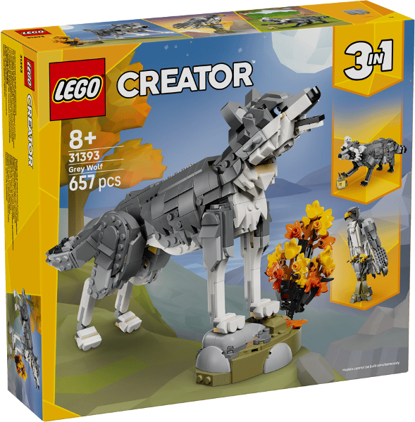 LEGO 31393 Skogsdyr: Gråulv Ny.