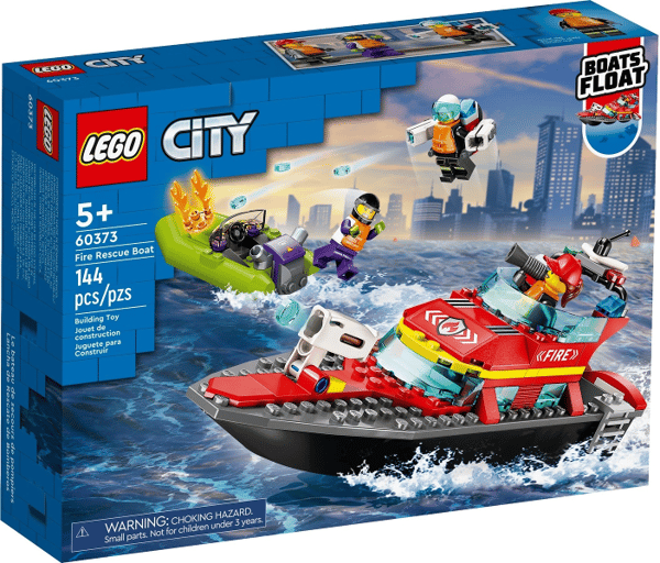 LEGO 60373 Brandvæsnets redningsbåd Ny.