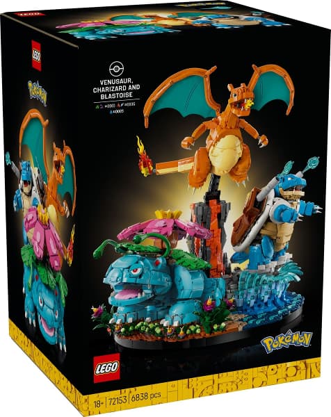 LEGO 72153 Venusaur, Charizard och Blastoise Nytt.