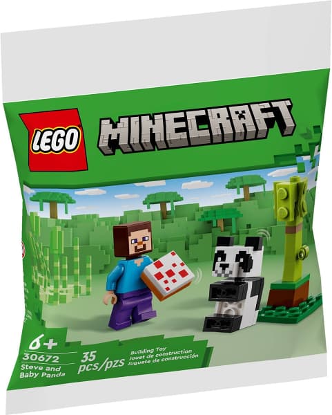 LEGO 30672 Steve ja pikkupanda Uusi.