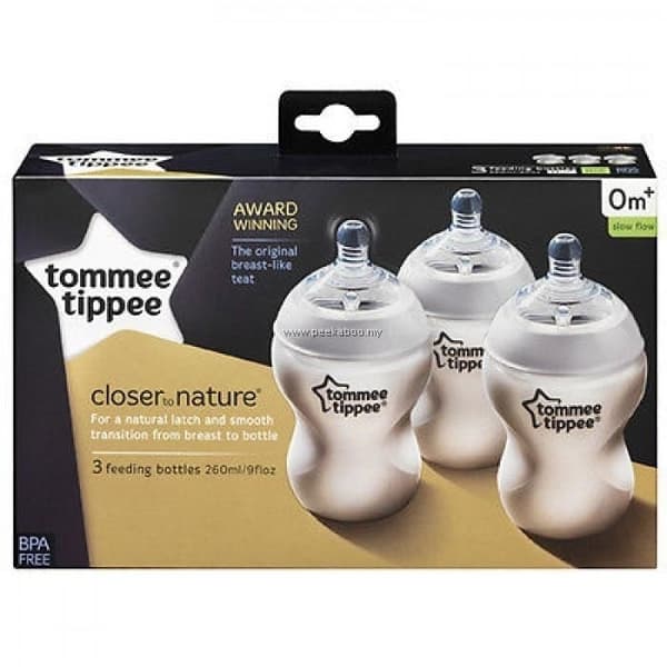 Tommee Tippee - 3 stk x 260ml Tåteflasker Sett