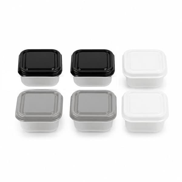 6 stk Dressingbokser / 60X60X40MM / 60ML