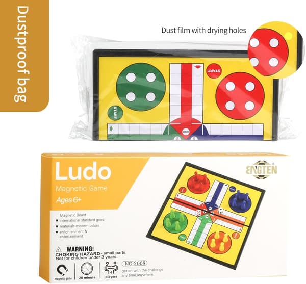 Sällskap Magnetisk Vikbart  Ludo Spel