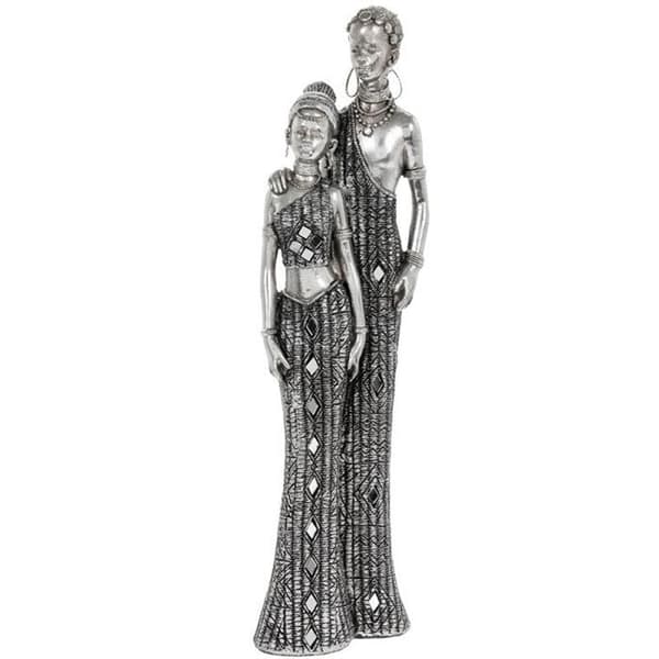 Sølv Masai Par Pynt - Højde ca. 35 cm