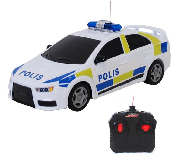 22cm Radiostyrd Polisbil . Fr 3år