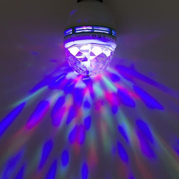 Roterende Flerfarget LED Diskolampe . E27
