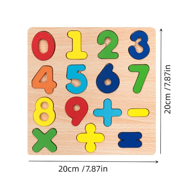 Pædagogiske Træpuslespil Til Børn. Lær Bogstaver, Tal & Former. Fra 3-6 ...