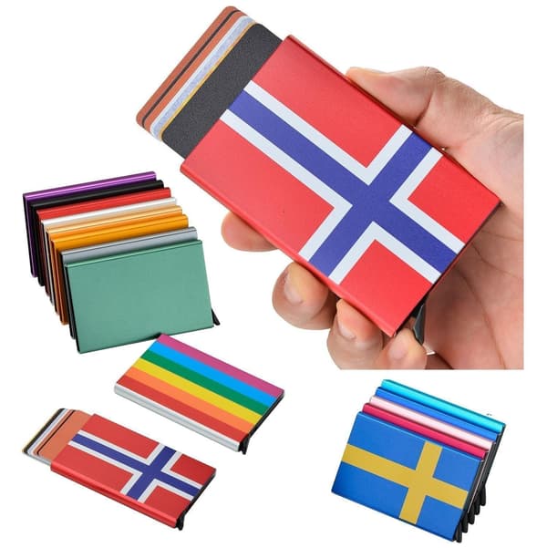 Kortholder med RFID-beskyttelse. Pop-up