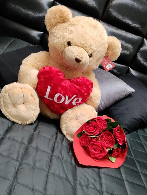 Halv Meter+ Kosedyr m Love Hjerte