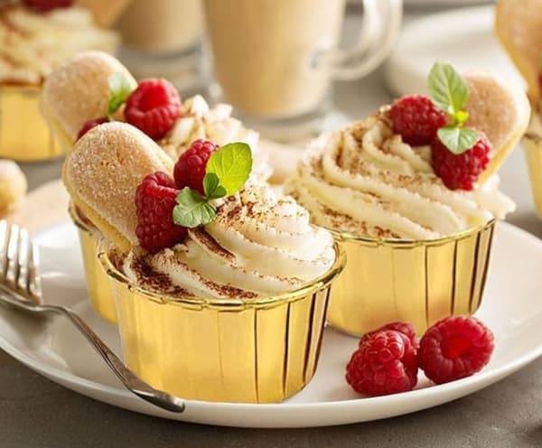 Muffinsform med Lock 25st Cupcakesform Aluminium Guld