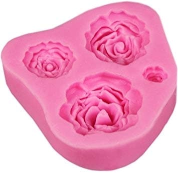 Rosor 4st Blommor Silikonform Gjutform - BakeCake