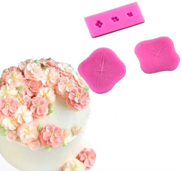 3st Hydrangea Set Veiner Silikonform Blommor Fondant