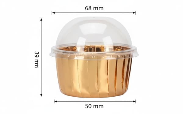 Muffinsform med Lock 25st Cupcakesform Aluminium Guld
