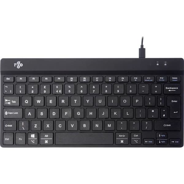 R-GO Tools Compact Break (RGOCOUKWDBL) kablet britisk engelsk tastatur, QWERTY, Windows® sort