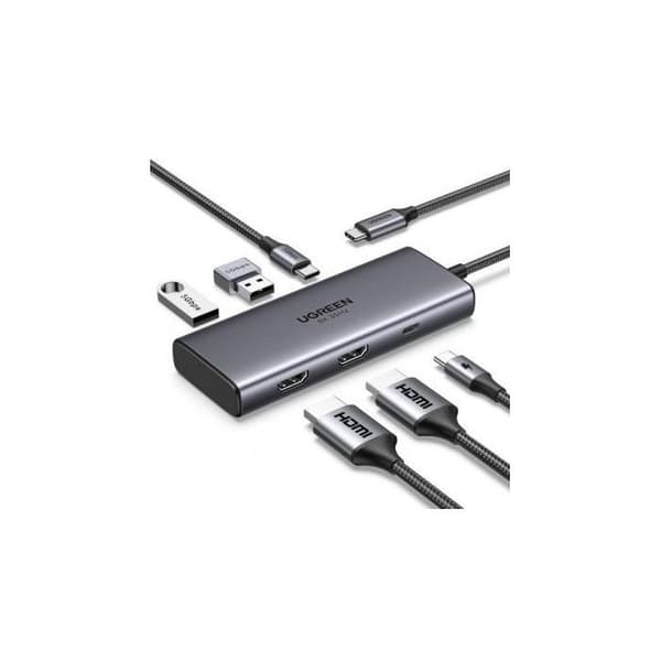 USB-C-hubb 7 i 1 - UGREEN - Grå