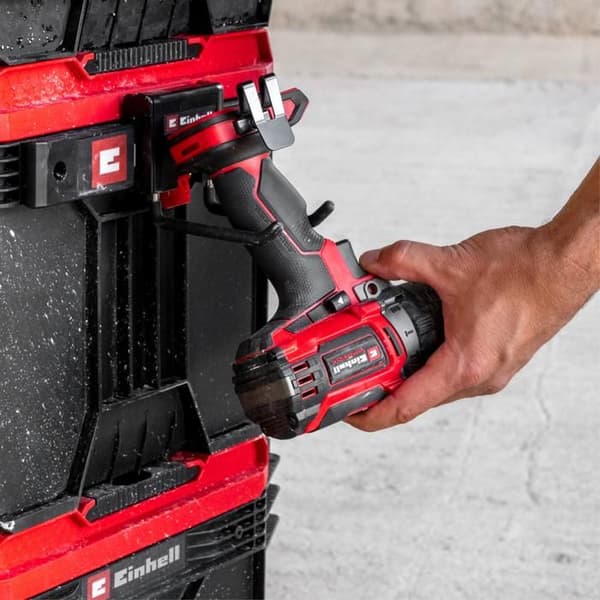 Einhell Crochet dobbelt E-Case (støtte til E-Case med sideprofil, maksimal belastning 5 kg, klipsmontering)