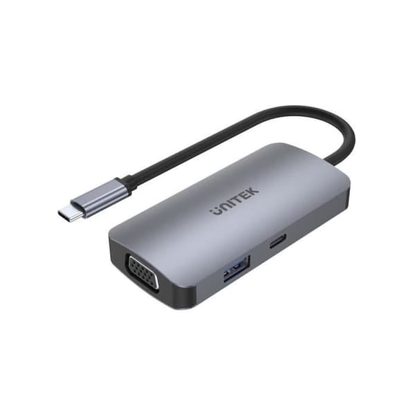 USB-C Hub - UNITEK - MST Trippelskärm - 2 x HDMI - Anslut 3 Skärmar - Stöder 4K