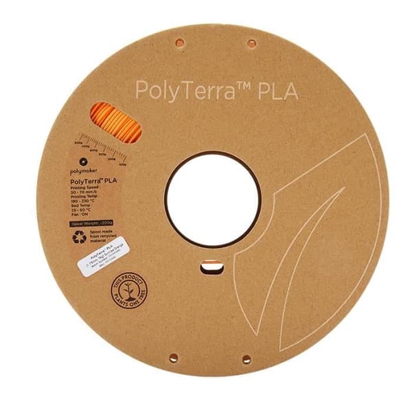 POLYMAKER - Filament PLA til 3D-printer - PolyTerra - 1.75mm - 1Kg - Solorange