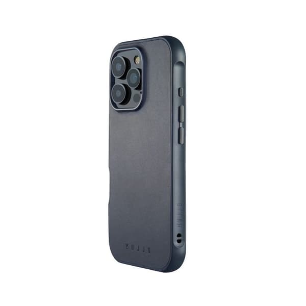 Mujjo Läderfodral Shield iPhone 16 Pro Max - Blå - MUJJO-CL-057-SB