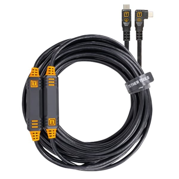 TETHER TOOLS USB-C til USB-C 90° vinkelkabel TetherPro CUC31RT2 - Sort 9.40m