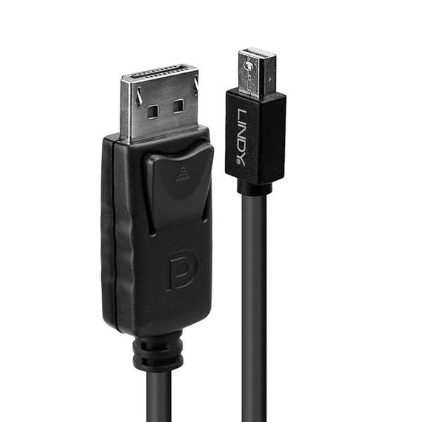 Mini DP til DP kabel, sort, 3m