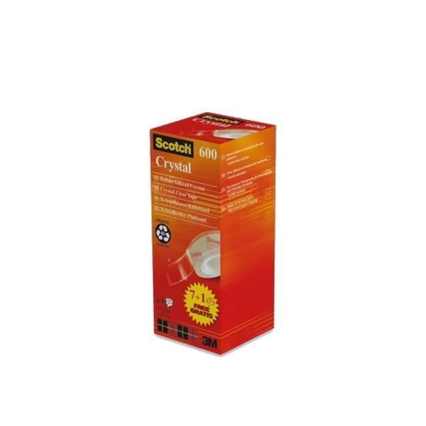 SCOTCH 8 kpl Crystal-teippirullia