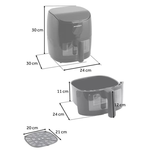 Luftfriture - BERDSEN - BD-658 - 4L - Touchskærm - 8 programmer