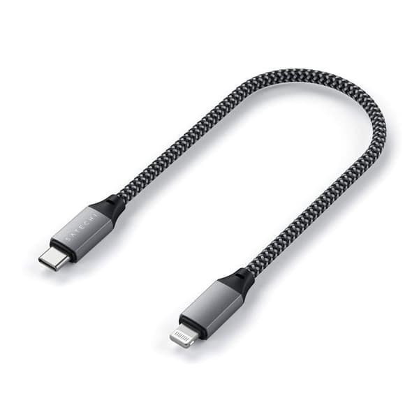 USB-C - Lightning kaapeli - Satechi - 25 cm - Harmaa - Älypuhelin/tabletti - USB-C - Lightning