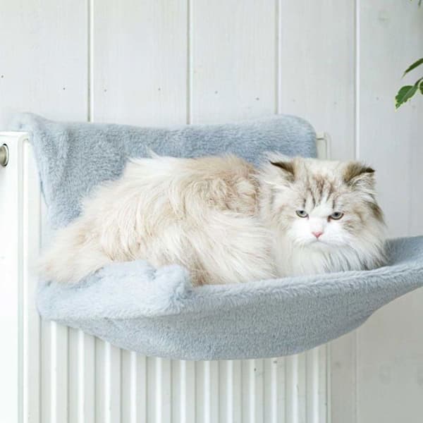 Rektangulär katt-hängmatta för radiator