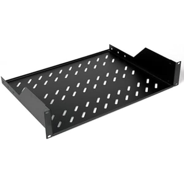 Fast 19" tablet - EQUIP - Serverkabinet - 2U - 2-punkts montering - Sort