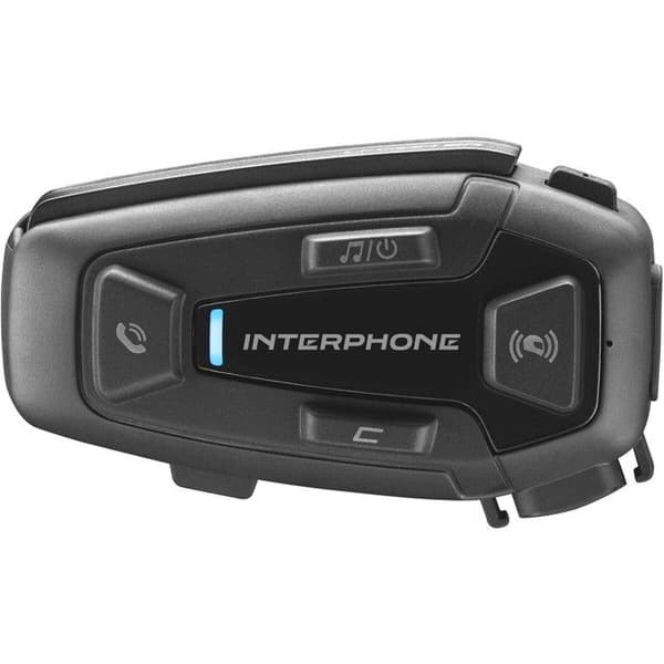 Intercom moto Bluetooth - INTERPHONE - U-COM 8R - Batterilevetid 24 timer - Farve sort - Genopladelig USB