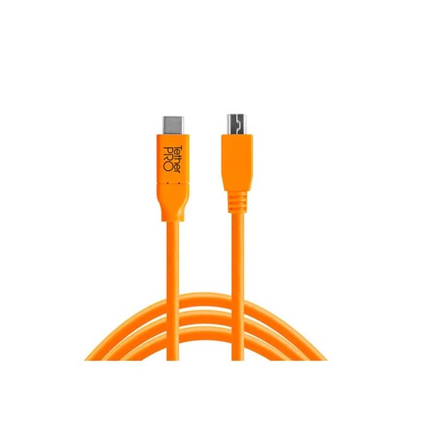 TETHER TOOLS USB-C til mini USB B 2.0 5 pins TetherPro CUC2415 - Orange 4,60 m