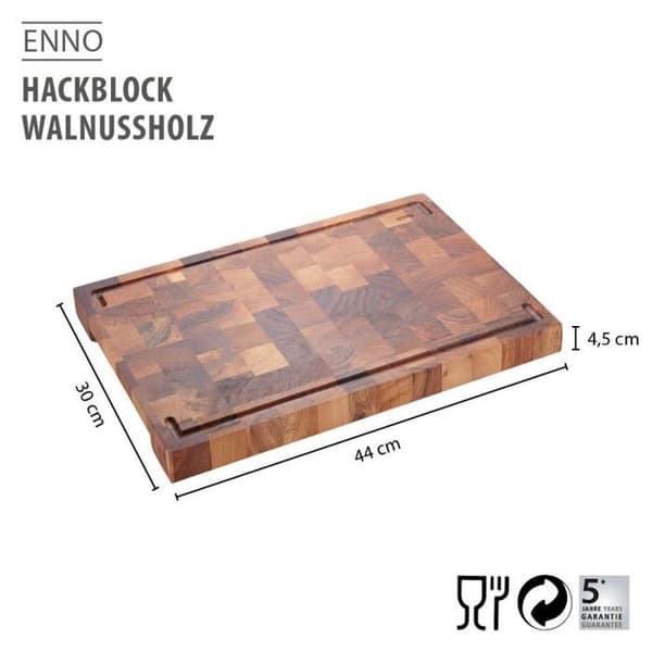 ENNO hashblock - Valnötsträ