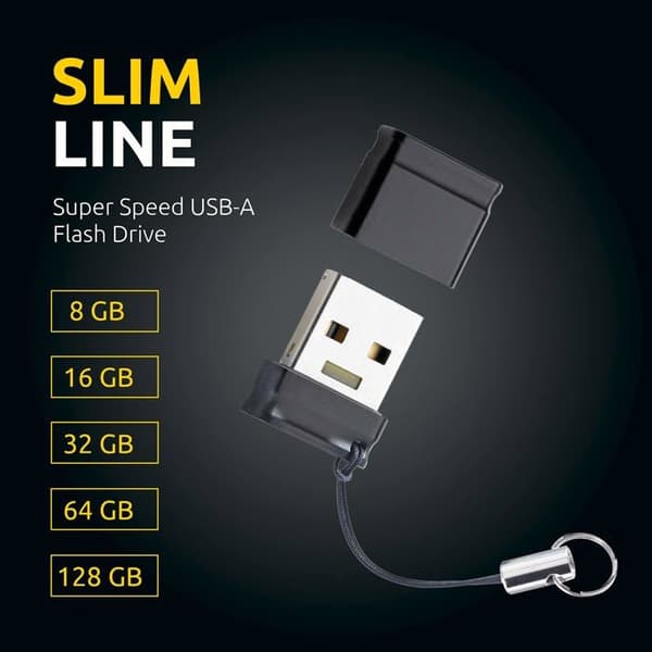 INTENSO SLIM LINE USB-tikku - 64 Gt - Musta - USB 3.0