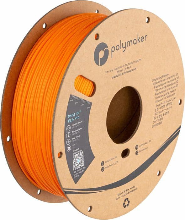 Filament 3D - Polymaker - PolyLite PLA PRO - 1,75mm - 1kg - Farve Orange