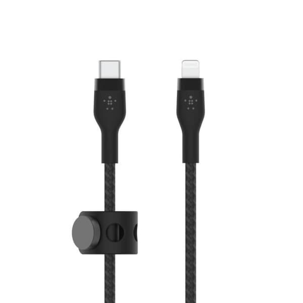USB-C/Lightning Forbindelseskabel - Belkin - 2m - Sort - Silikone - MFI-certificeret
