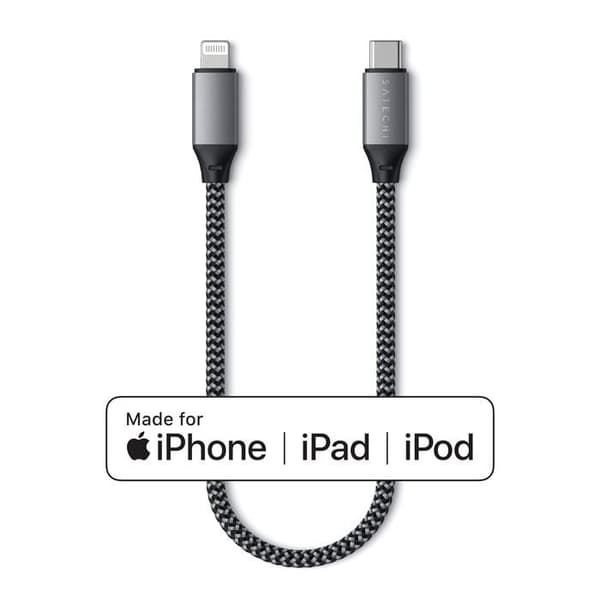 USB-C til Lightning-kabel - Satechi - 25 cm - Grå - Smartphone/Tablet - USB-C til Lightning