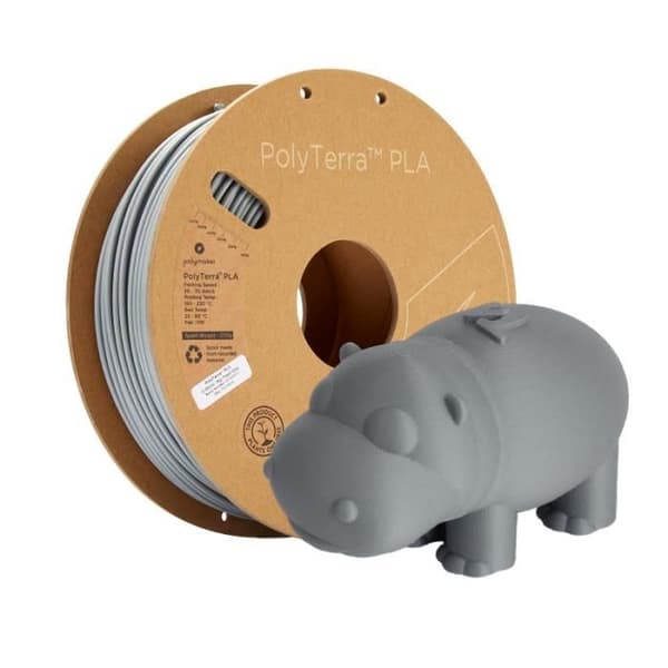 POLYMAKER - Filament PLA til 3D-printer - PolyTerra - 1.75mm - 1Kg - Fossilgrå