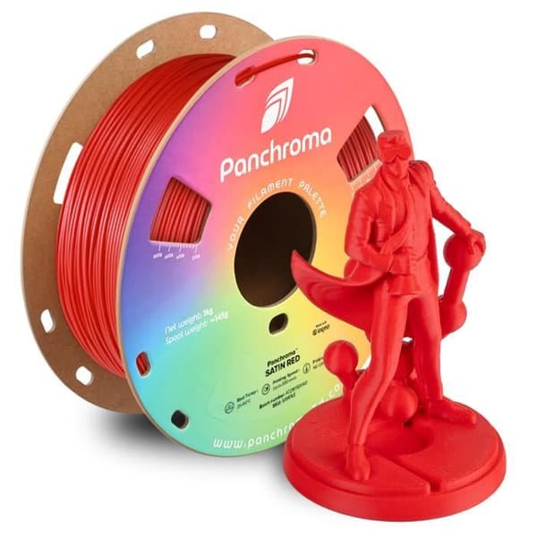 3D-printer filament - POLYMAKER - PolyTerra PLA - Satin Rød - PLA bioplast - Miljøvenlig
