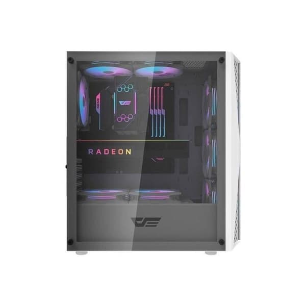 PC-chassi Darkflash DK352 Plus Vit + 4 ARGB-fläktar