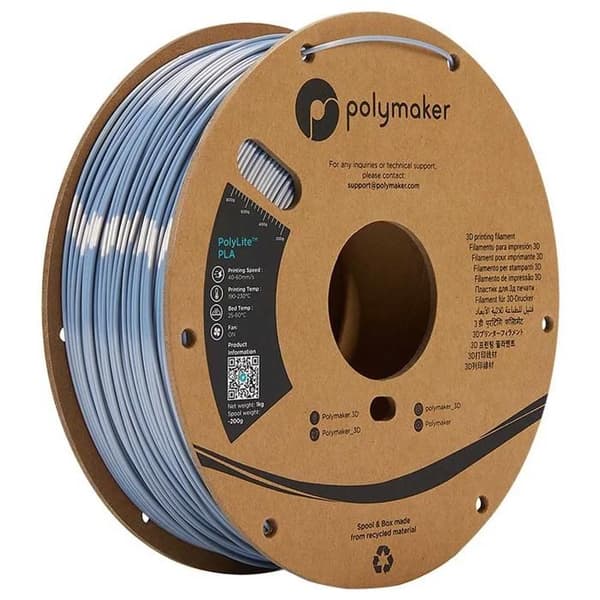 Filament 3D Polymaker polyLite silk PLA Silver 1,75 mm 1 kg