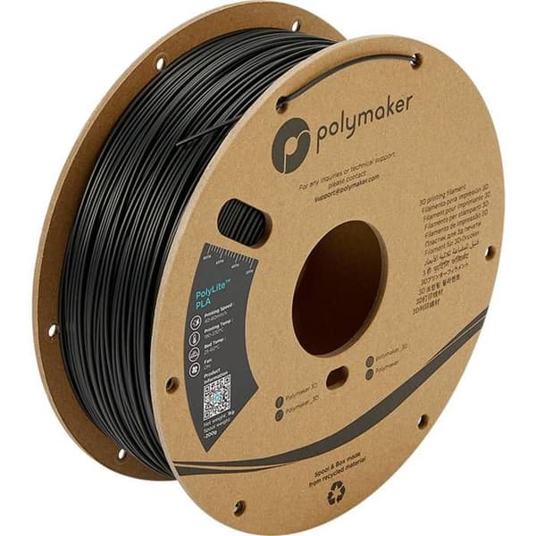 Polymaker PA02001 PolyLite Filament PLA 1,75 mm 1000 g sort 1 stk.