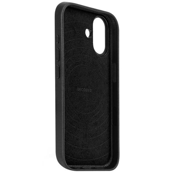 MagSafe Cover - DECODED - iPhone 17 - Fuldkorns læder - Stødabsorberende - Sort
